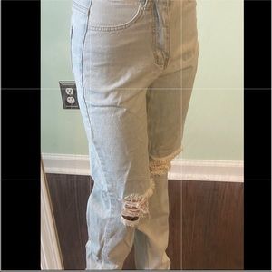 Ripped mom jeans
